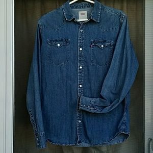 VINTAGE LEVIS Cowboy Western Shirt Pearl Snap Closure